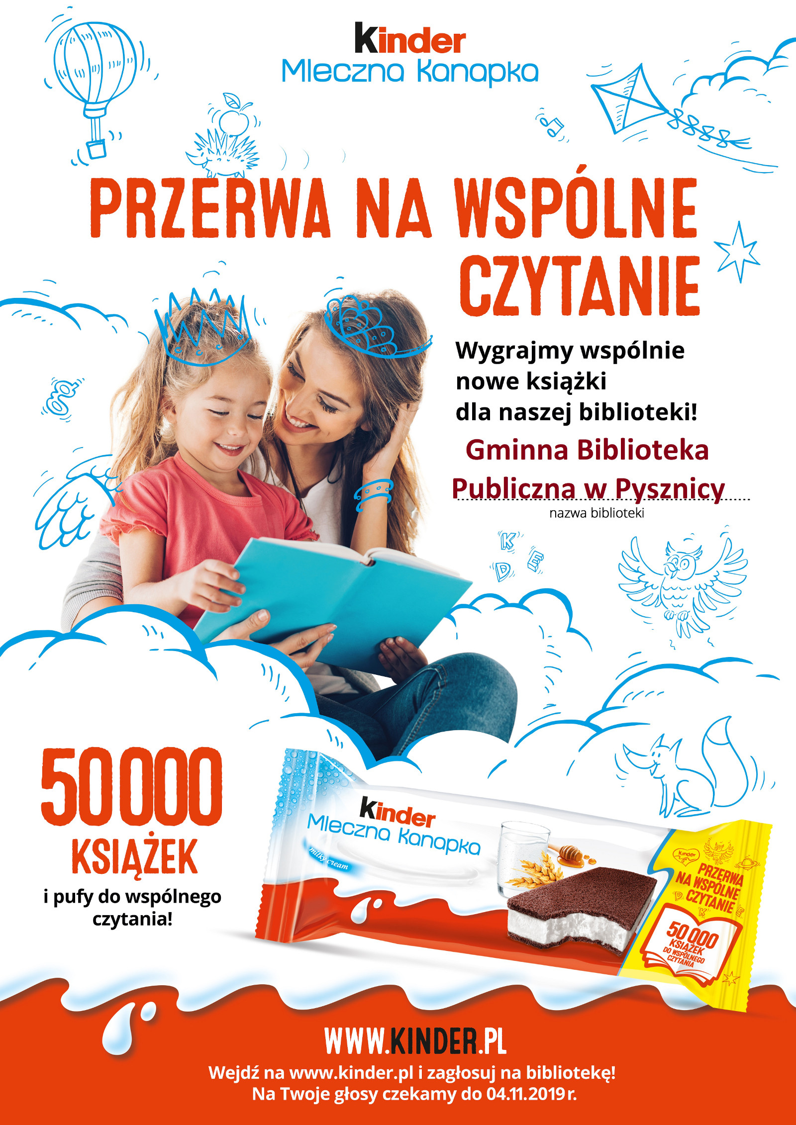Głosuj na Bibliotekę w konkursie Kinder!