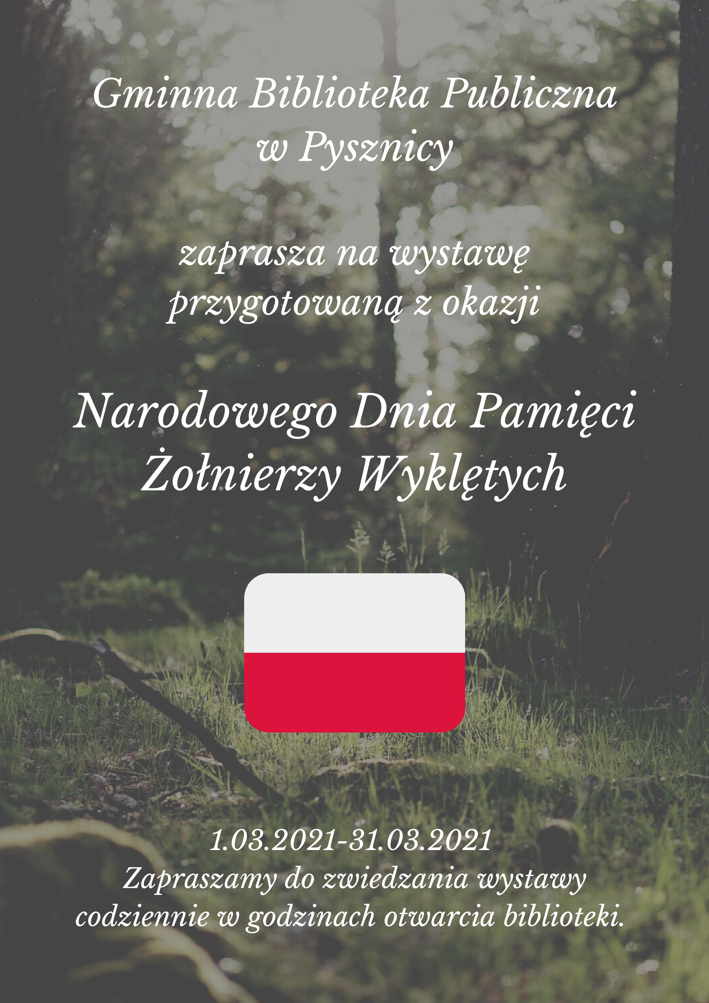 Zaproszenie na wystawę z okazji Narodowego Dnia Pamięci Żołnierzy Wyklętych