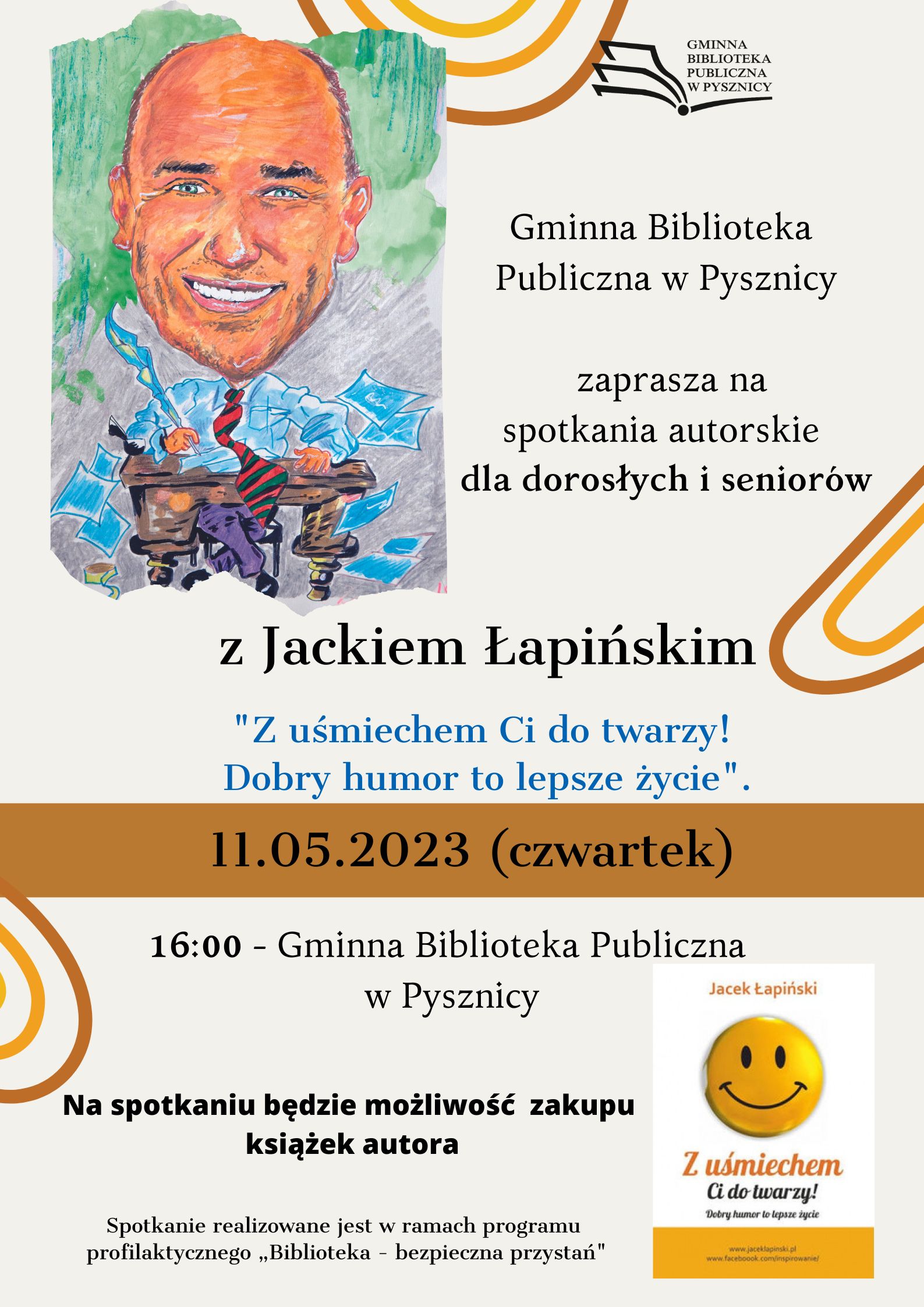 Spotkanie autorskie dla dorosłych i seniorów z Jackiem Łapińskim